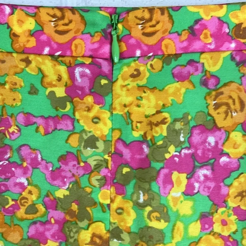 Boden women’s floral silk blend lined pencil skirt